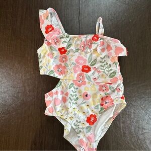 Floral One-Piece Swimsuit Sz 7Y